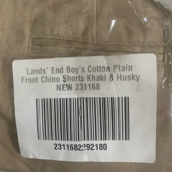 NWT LANDS' END UNIFORM BOYS COTTON CHINO SHORTS KHAKI 8H, 20 & BOY'S/MENS 31 - Picture 11 of 12